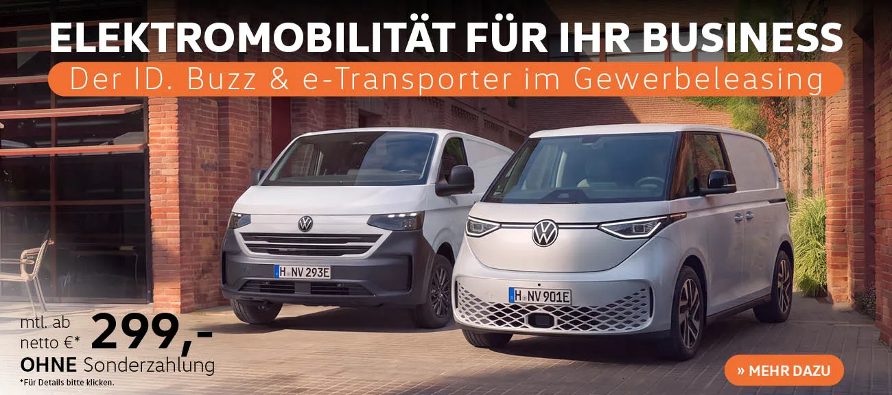 Slider e-Transporter und ID.Buzz Gewerbeleasing