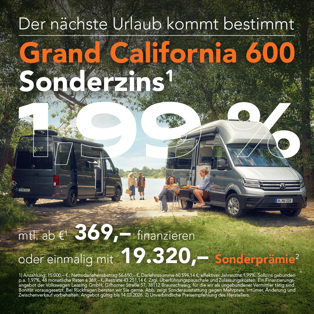 BEITRAG VW Grand California 600 1,99 %