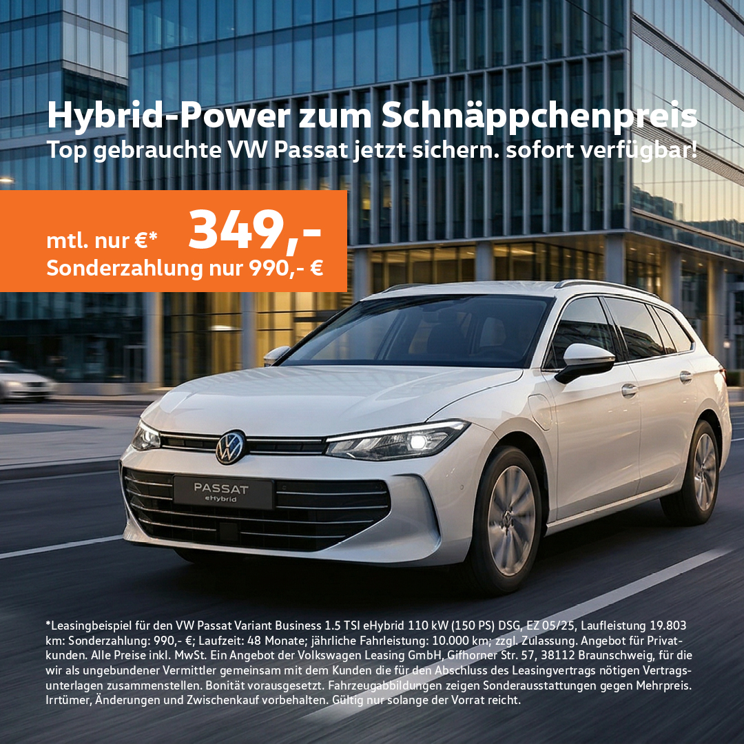 Beitrag VW GW Passat Hybrid Leasing