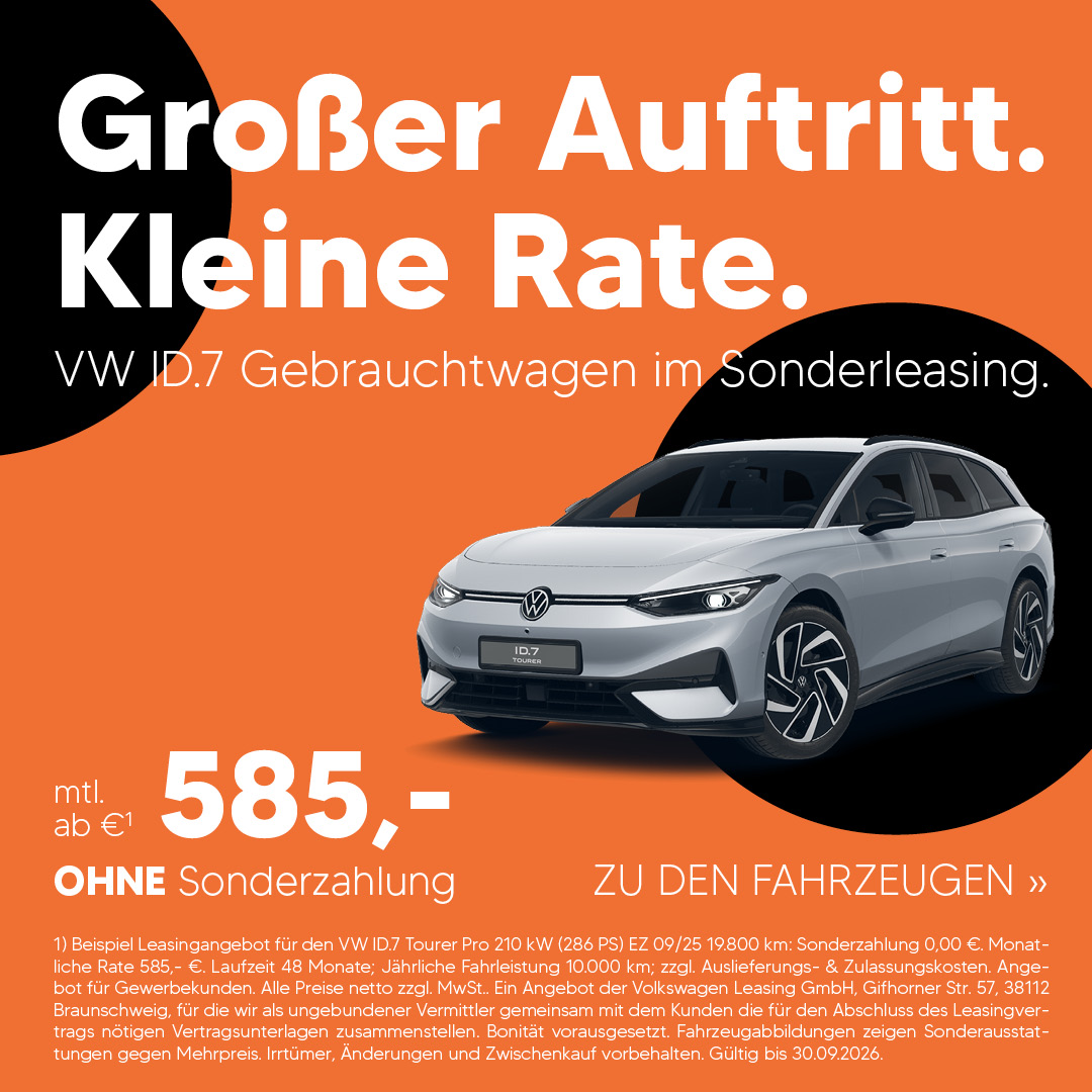 BEITRAGSBILD VW ID-7 Gebrauchtwagen Sonderleasing