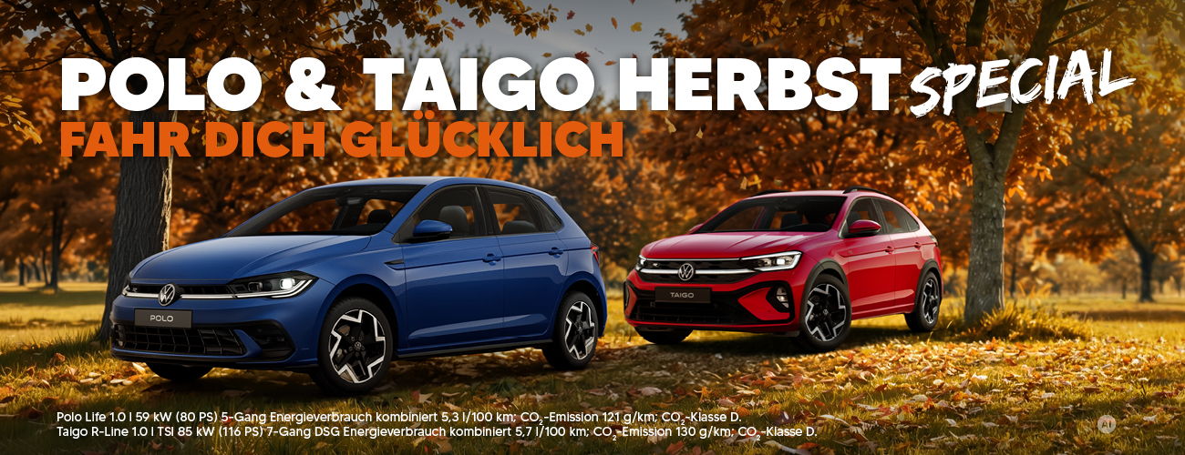 HEADER DESKTOP VW Polo + Taigo Herbst Special